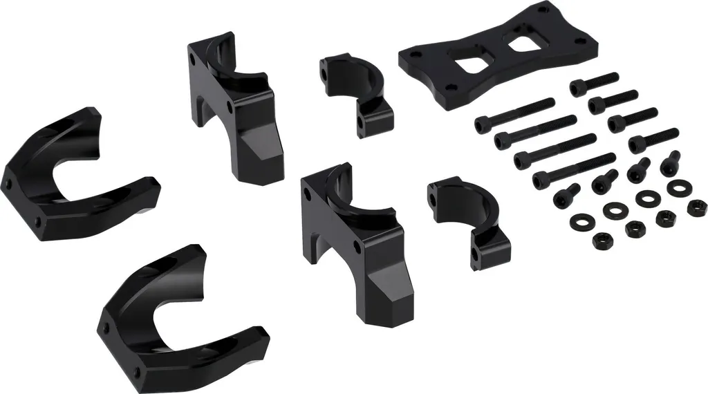 Renfort de fourche aluminium CNC anodisé noir robuste pour Simson - 2