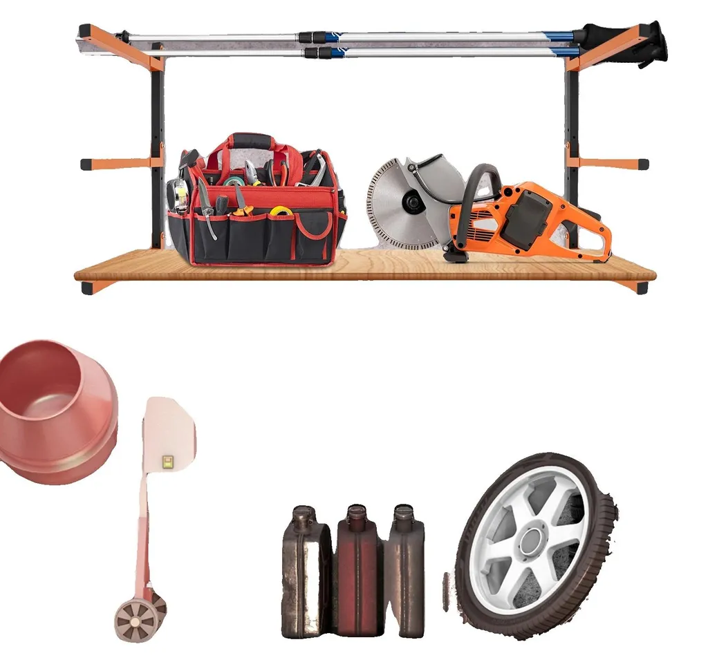 Étagère de stockage bois 3 niveaux orange pour organiser vos petits espaces