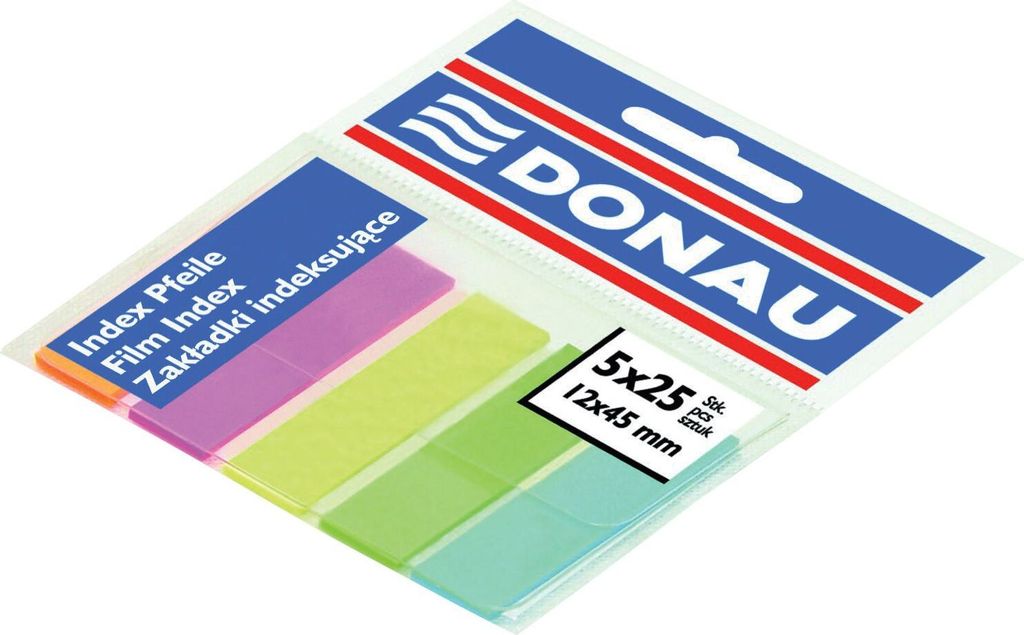 DONAU Lesezeichen Haftnotizen Marker Index Pfeile Mehrfarbig