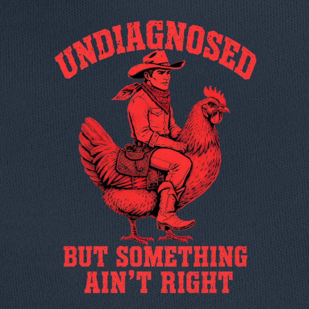 Undiagnosed But Something Ain't Right Cowboy Huhn Western lustig Unisex Baby Lätzchen, Navy, Einheitsgröße