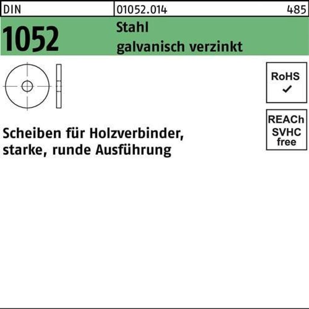 Reyher  1052 U-Scheiben 18x68x6 mm galv. verzinkt (50 Produktbild 