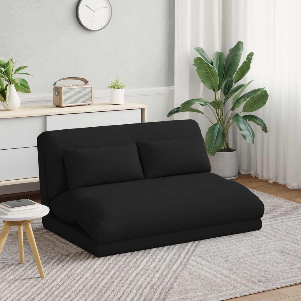 Bodenstuhl Schwarz 110 x 82 x 55 cm Stoff - Fernseh- & Relaxsessel DE1202