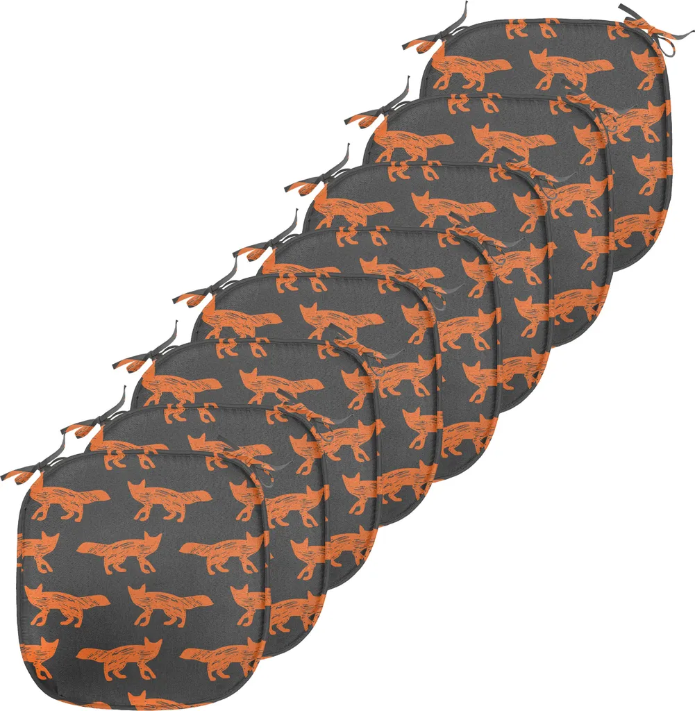 Coussin de Chaise Anti-Glisse et Antitache Lot de 8 pour Salle à Manger