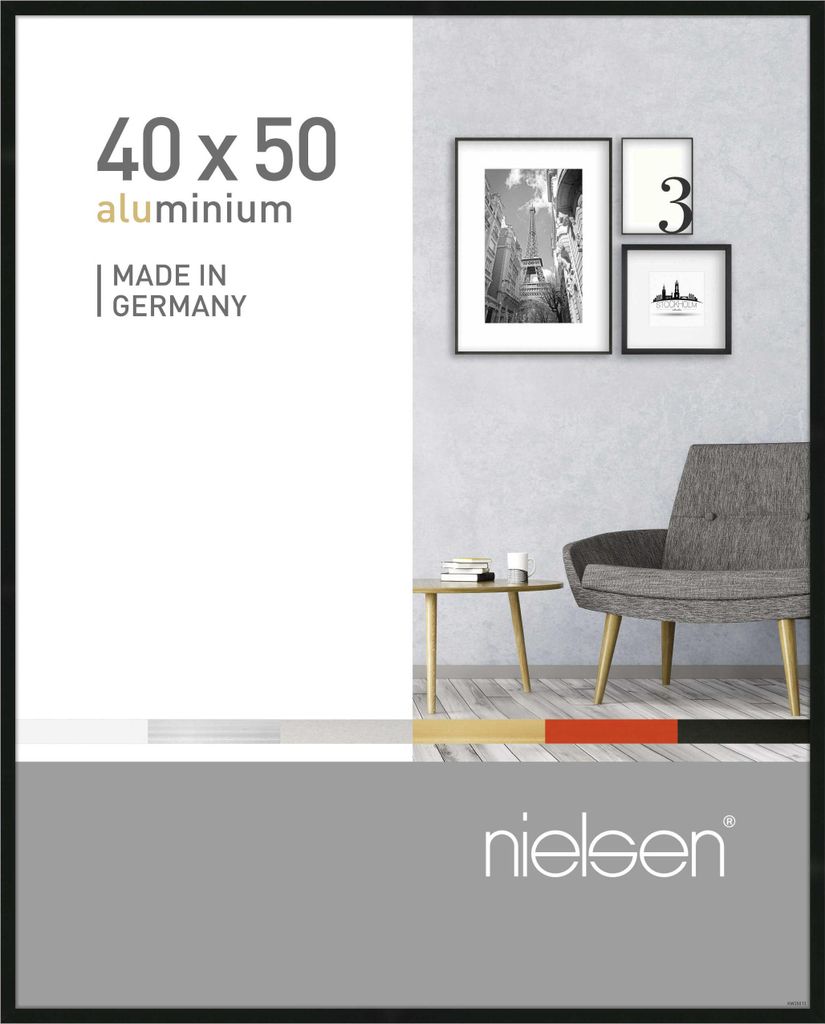 nielsen aluminiowa ramka na zdjęcia Pixel, 40x50 cm, czarna Zdjęcie produktu 