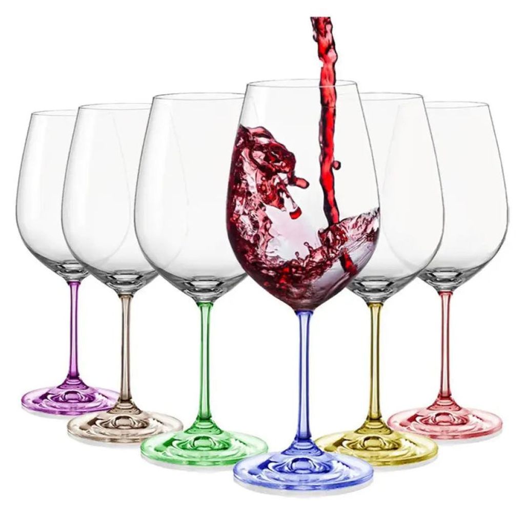 Szkło Do Czerwonego Wina 350 Ml 6 Szt. Rainbow Bohemia Zdjęcie produktu 
