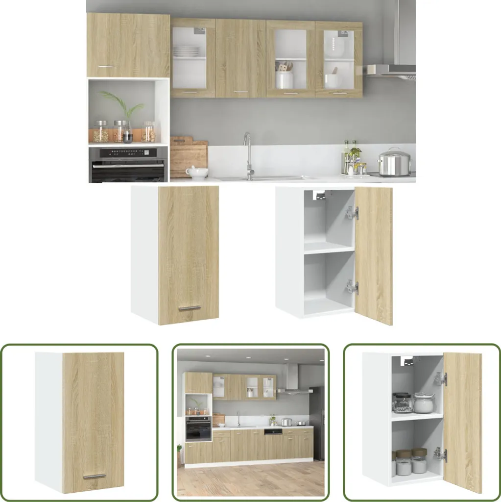 The Living Store Pensile rovere Sonoma 29,5x31x60 cm Materiale a base di legno