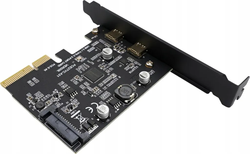 Carte PCIe USB C 10 Gbps à double sortie réversible pour transfert rapide - 3