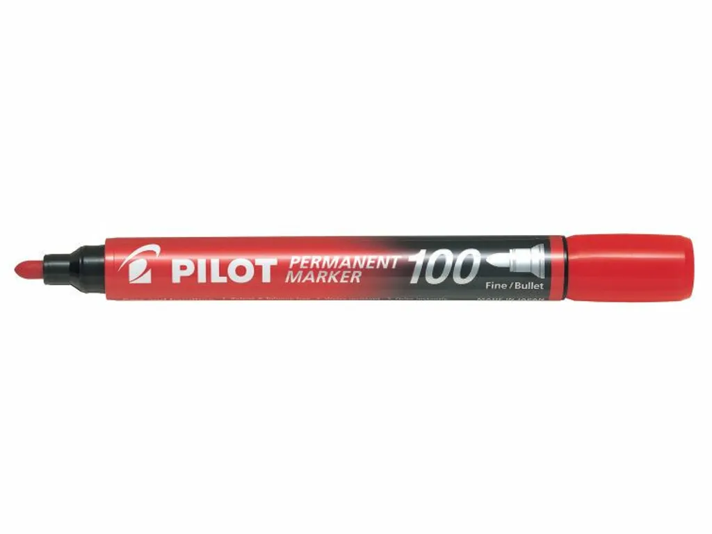 Feutre permanent rouge pointe moyenne Pilot SCA-100-R multi-supports