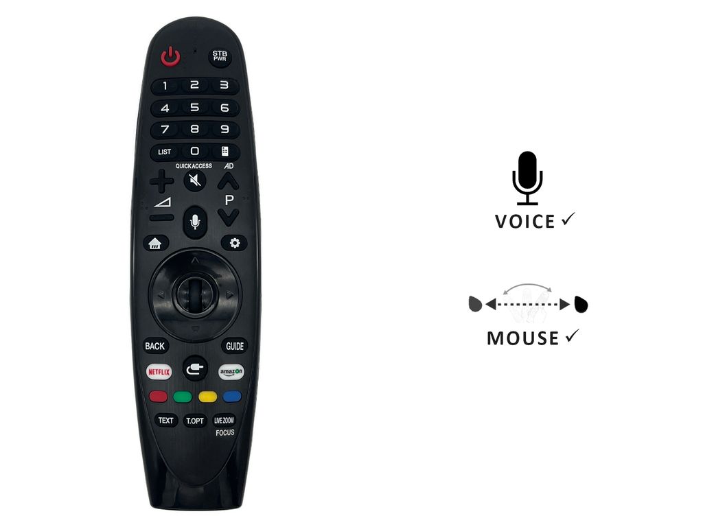 azurano Fernbedienung Magic Remote AN-MR18BA, AGF79298801 für 2018 LG Smart TV mit Sprachsteuerung, Mausfunktion, Direktasten für Netflix & Amazo...