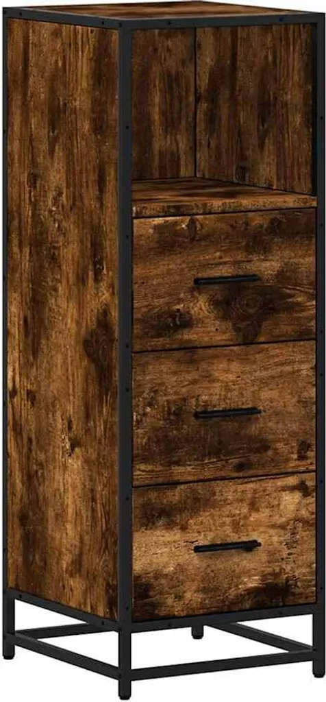 Armadietto Bagno vidaXL Rovere Fumé 35x37,5 cm Salvaspazio