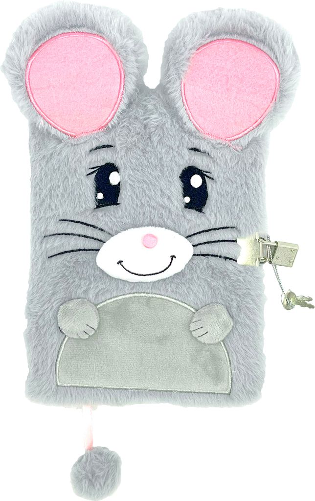 Tagebuch mit Vorhängeschloss haarig A5 96k Majewski Maus