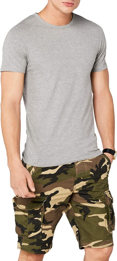 Jack & Jones Herren T-Shirt Basic Rundhals Tee 12058529, Größe:L, Farbe:Grau