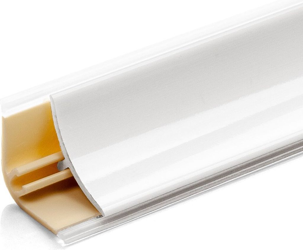 300cm Abschlussleiste | Farbe: Weiß glänzend | Wandabschlussleiste | Winkelleiste | Küche | Arbeitsplatte | DQ-PP