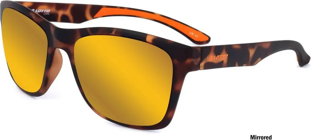Lotto LS1002 Lunettes de soleil anti-éblouissement Tortoise mat orange