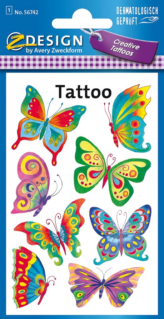 AVERY Zweckform ZDesign KIDS tatuaggi "Farfalla Immagine del prodotto 