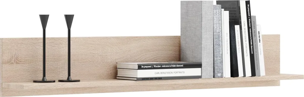 Scaffale Sospeso Design Moderno 100 cm Sonoma - Mensola SHELF Parete