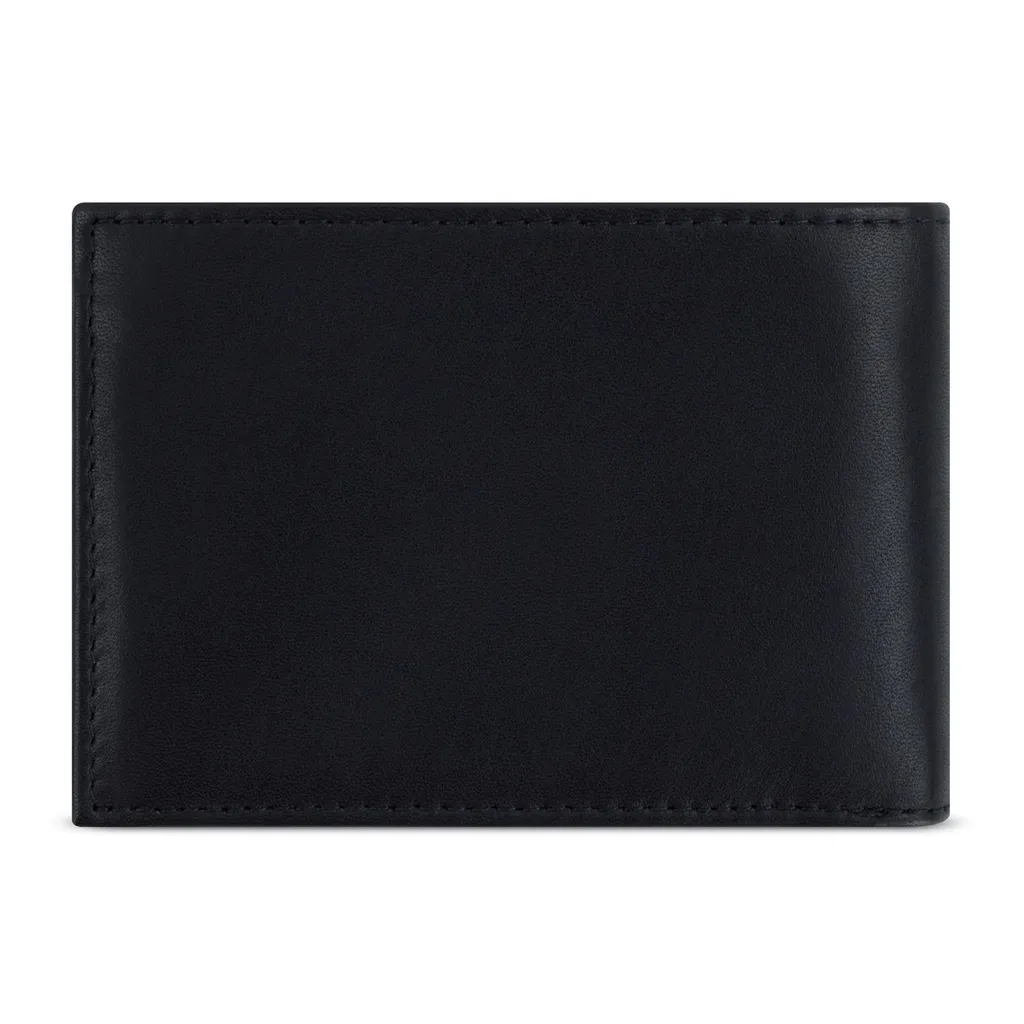 Mini bourse porte-monnaie cuir noir idéale pour poches et voyages