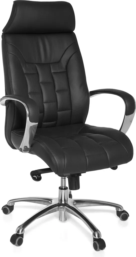 Fauteuil de bureau direction cuir noir confortable supportant 150 kg