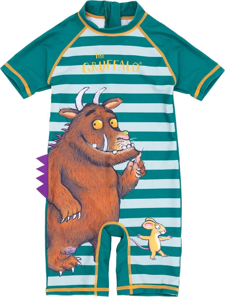 The Gruffalo - Badeanzug für Kinder NS7564 (110) (Grün/Weiß/Gelb)