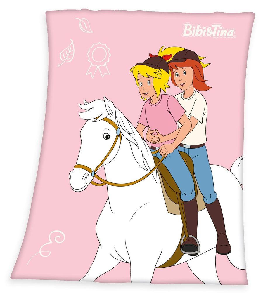 Bibi und Tina Microfaser Flauschdecke 130 x 160 cm Produktbild 