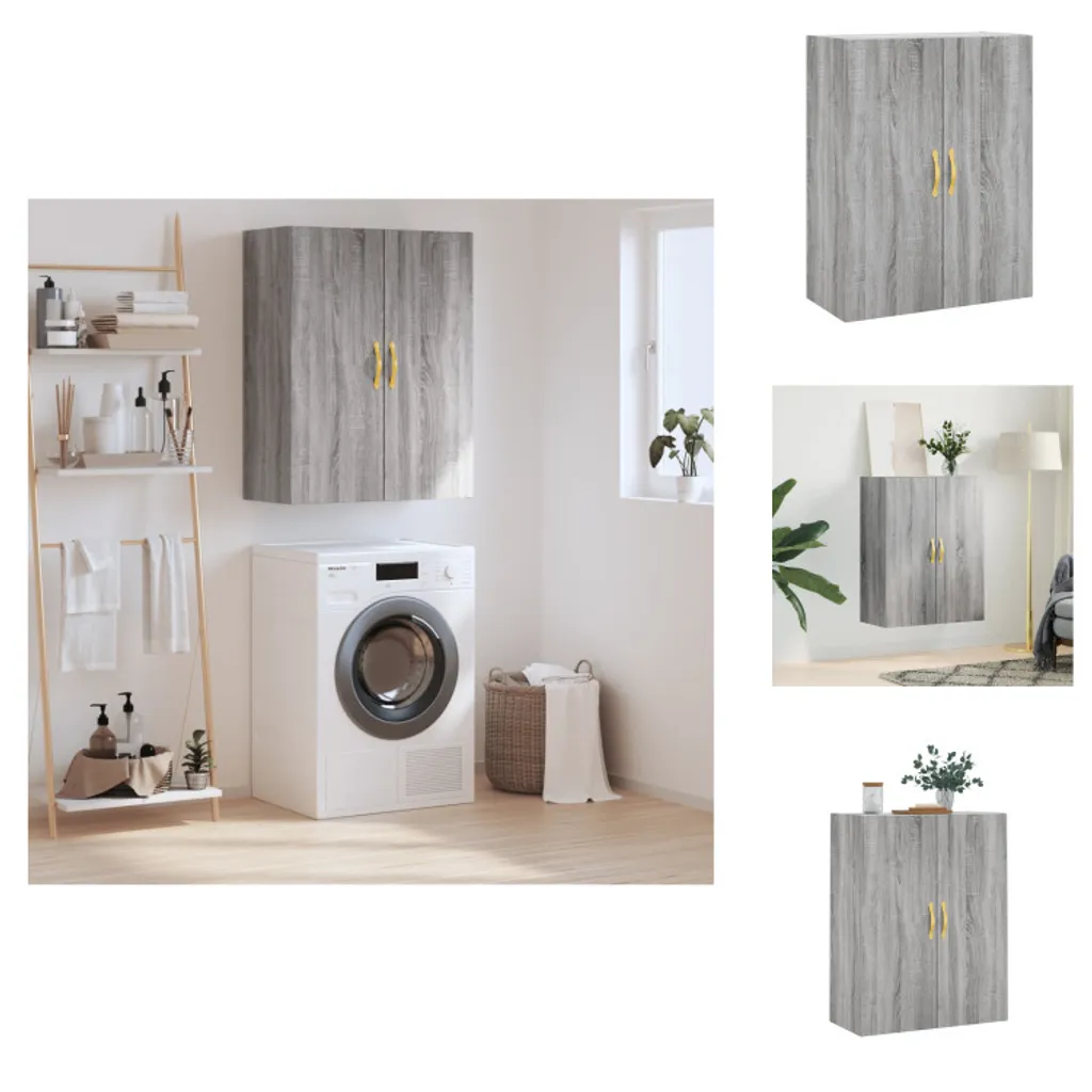 vidaXL Armadio a muro grigio Sonoma 69,5x34x90 cm - Credenze