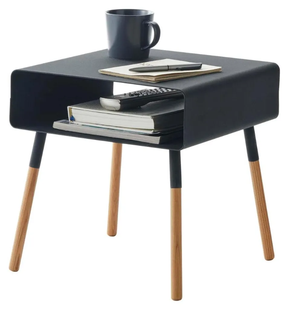 Table d'Appoint en Acier et Bois PLAIN L35 cm - Qualité Japonaise Robuste - 9