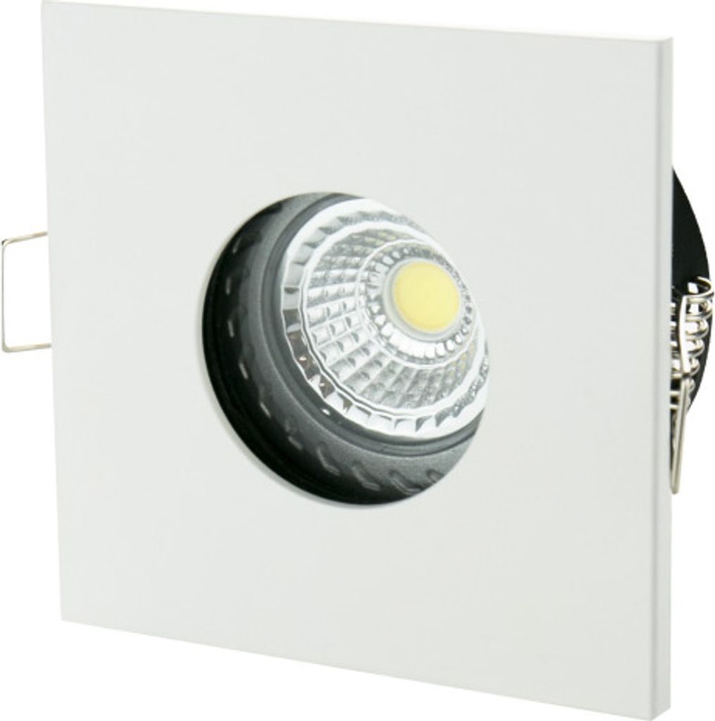 Spectrum LED Einbaustrahler GU10 Spot Badezimmer Downlight IP65 max. 10W eckig weiß