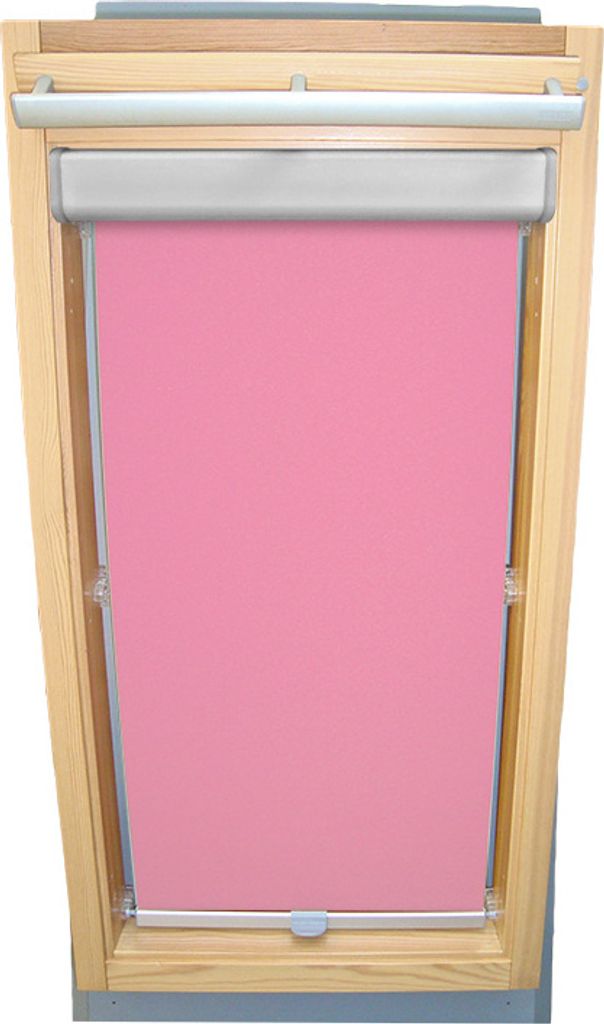 Rollo für VELUX Dachfenster THERMO Komfort Premium mit Blende und Haltekrallen VK/VE/VS - 085 Typ II - Baujahr bis Februar 1984 - Rosa