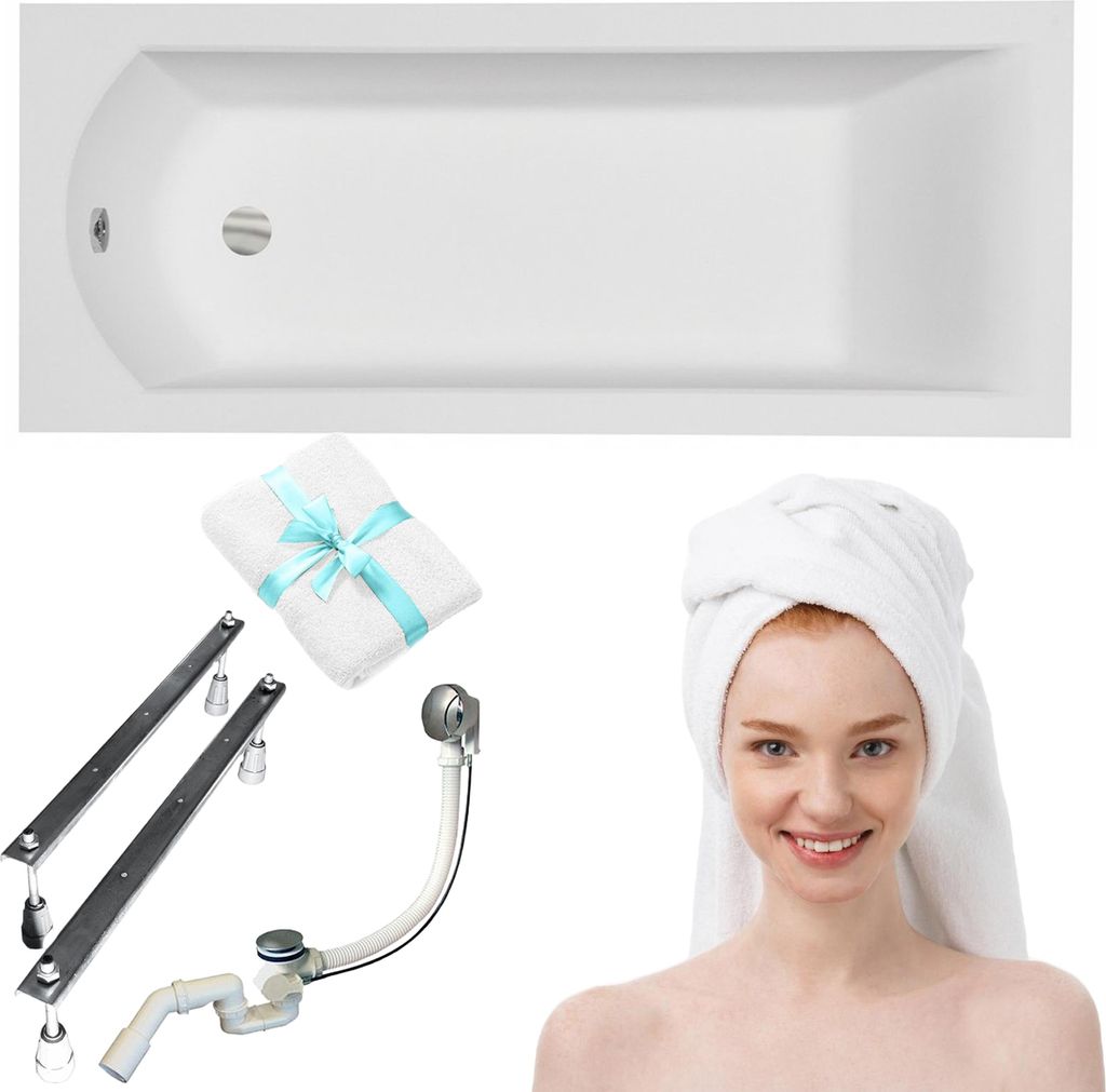 Aqua For You | Badewanne - Besco Bad Rechteckig Shea - 170 Produktbild 