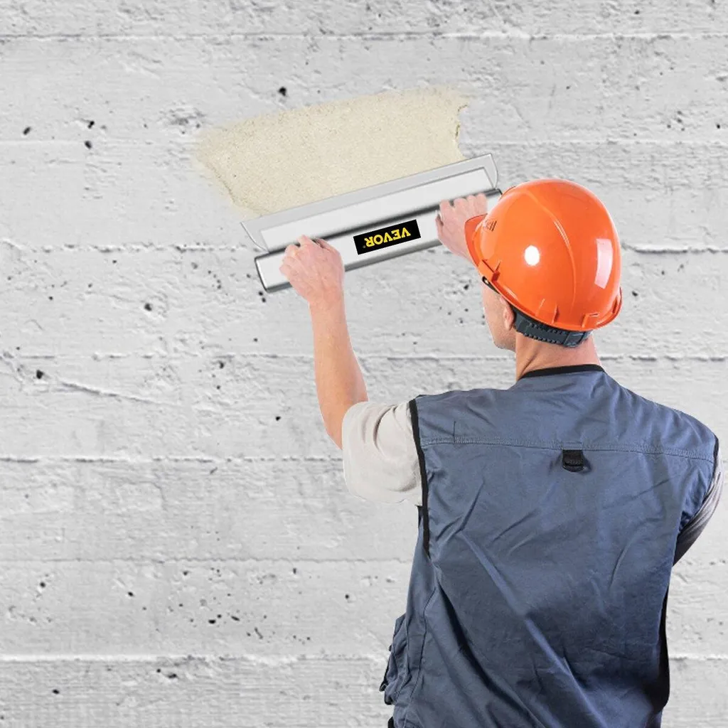 Lama per rasatura cartongesso, spatola lisciante da 32 pollici, spatola in acciaio inossidabile per rifiniture, cappucci terminali ad alto impatto per pannelli in cartongesso Sheetrock Gyprock Wall-Board Plasterboard - 8