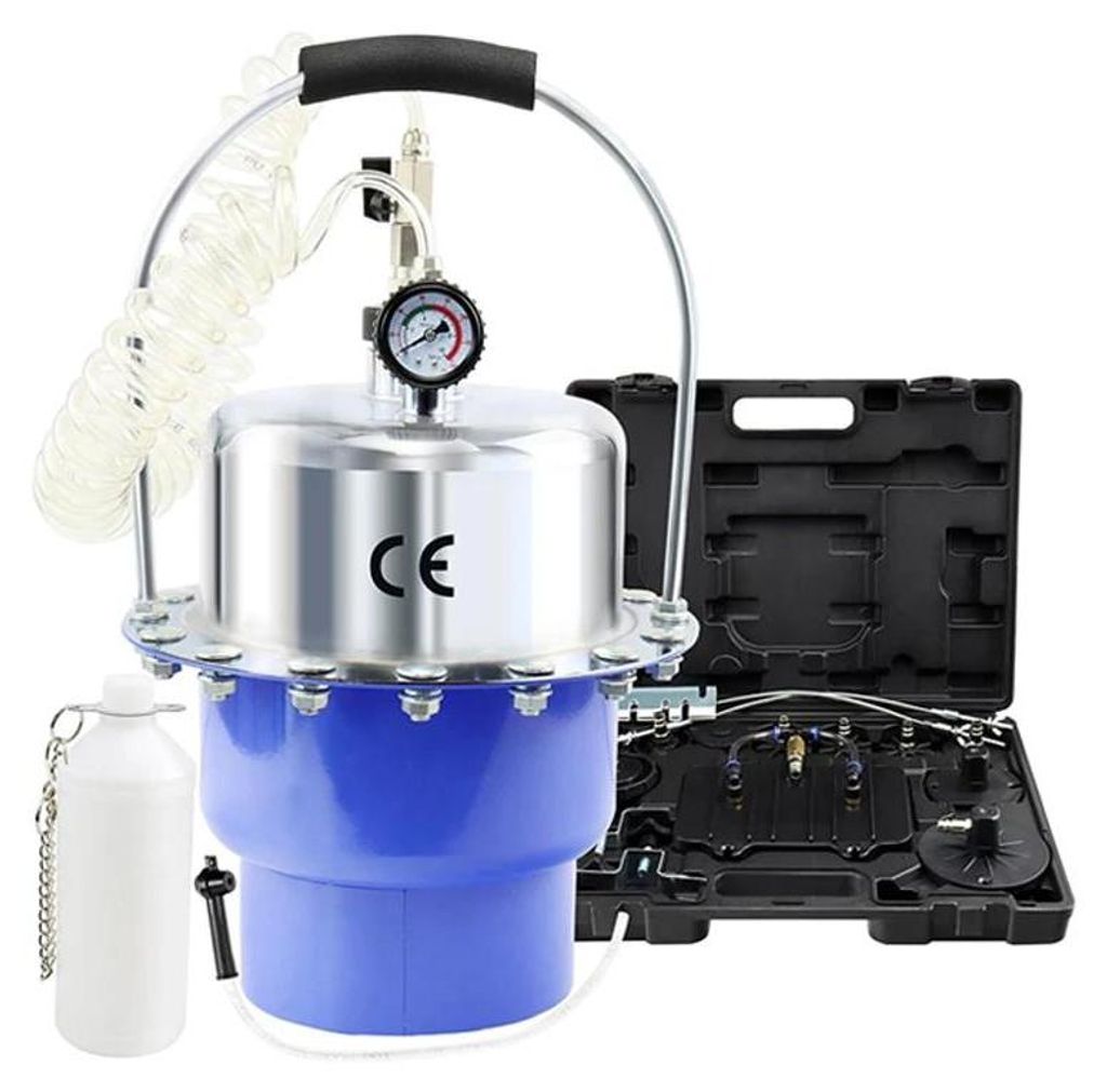 Bremsen-Entlüfter - Pneumatisches Bremsflüssigkeitswechsel-Set 5 l - Druckluft - Schneller Wechsel - Für Auto - DOT 4 & 5.1 - Gelb