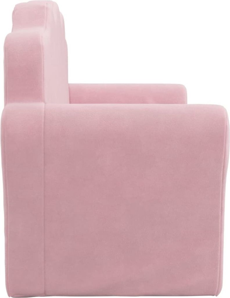 Best Möbel Kinder-Schlafsofa 2-Sitzer Rosa Weicher Plüsch Produktbild 6