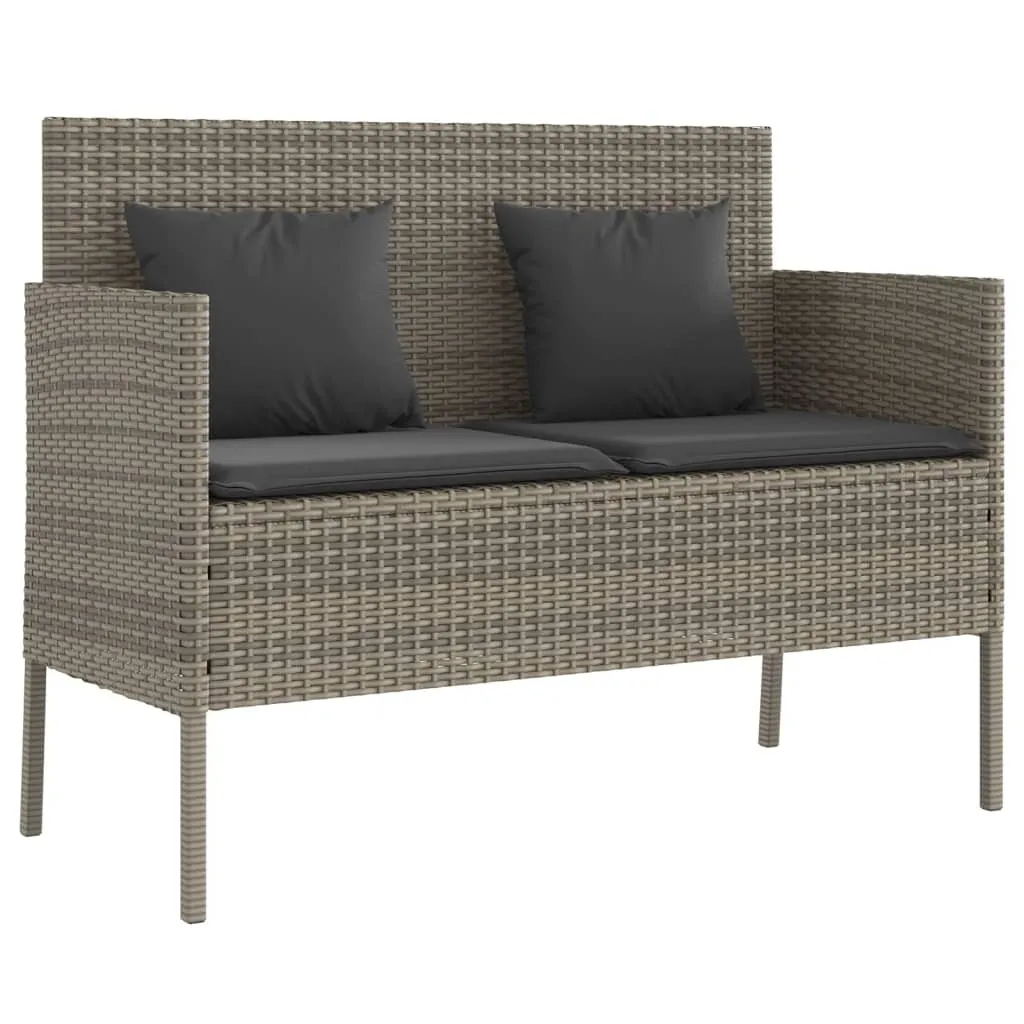Panca Relax vidaXL Polirattan Grigio - L'Angolo Aperitivo Perfetto