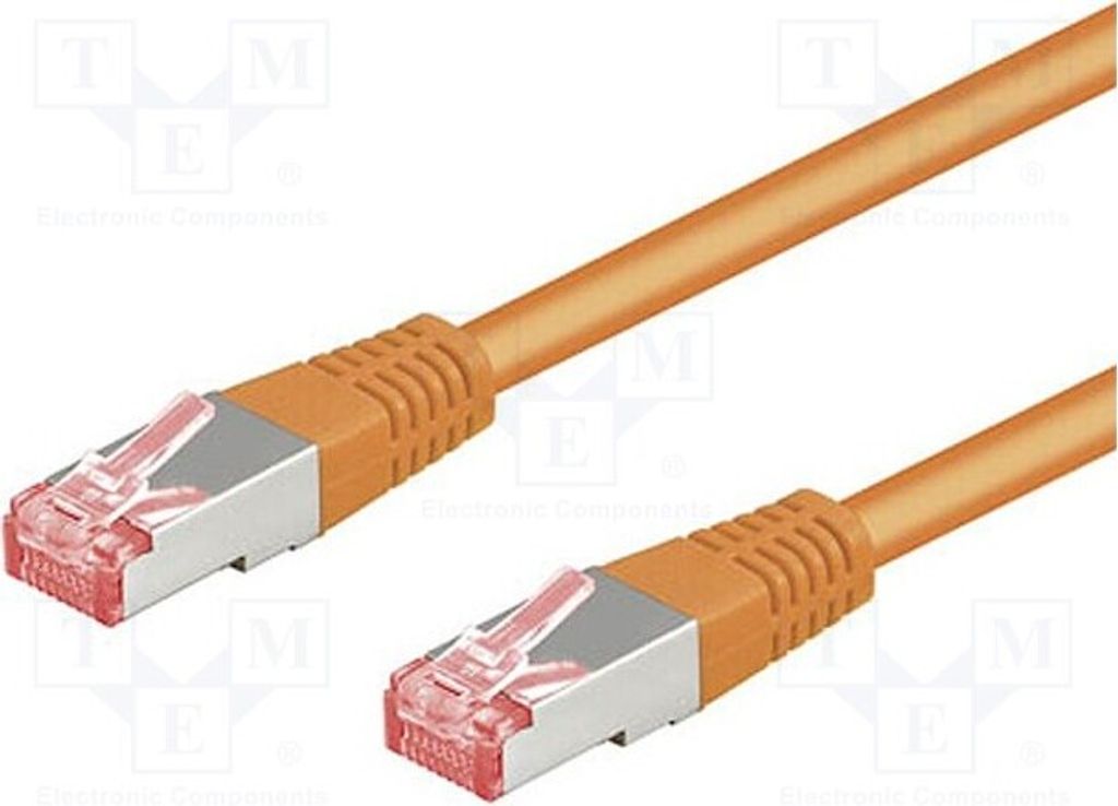 1x 2 1m halogenfrei 93468 RJ45-Kabel orange 6 Cu