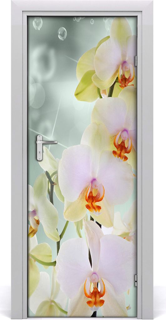 Tulup Türaufkleber 75x205 cm Dekorative Aufkleber Selbstklebend Wasserdichte Tapete Abnehmbar Schlafzimmer Wohnzimmer Wohnkultur - Orchideenen