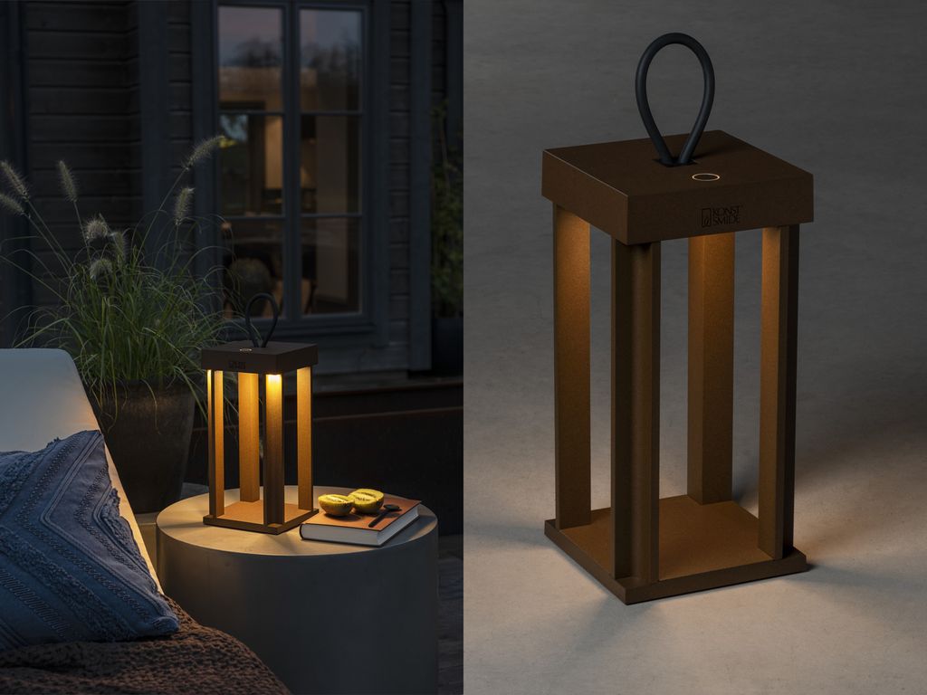 Konstsmide LED Laterne Cannes | rostfarben | Indoor/Outdoor Produktbild 
