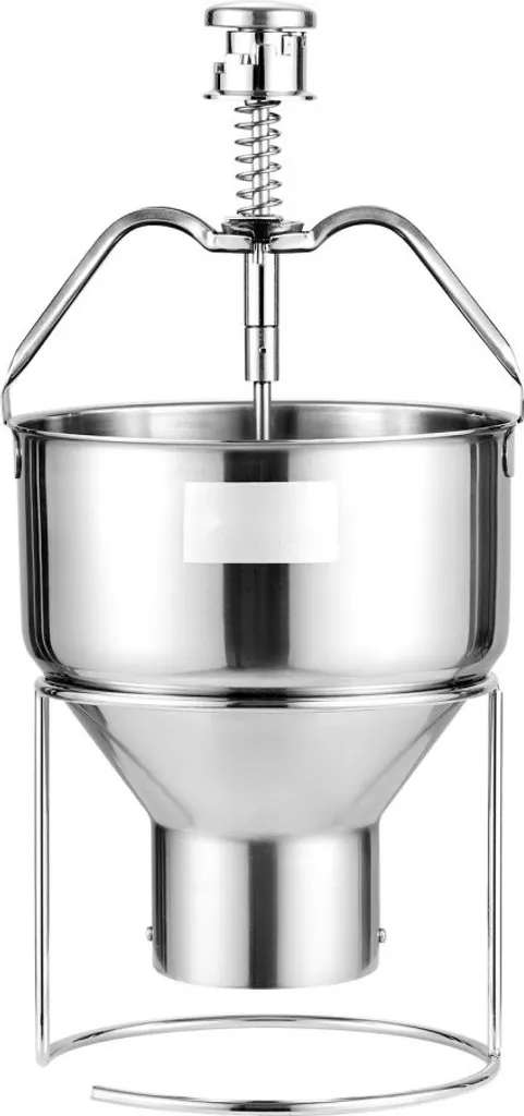 Machine à beignets manuelle inox 2,4L - Distributeur de pâte avec support - 12