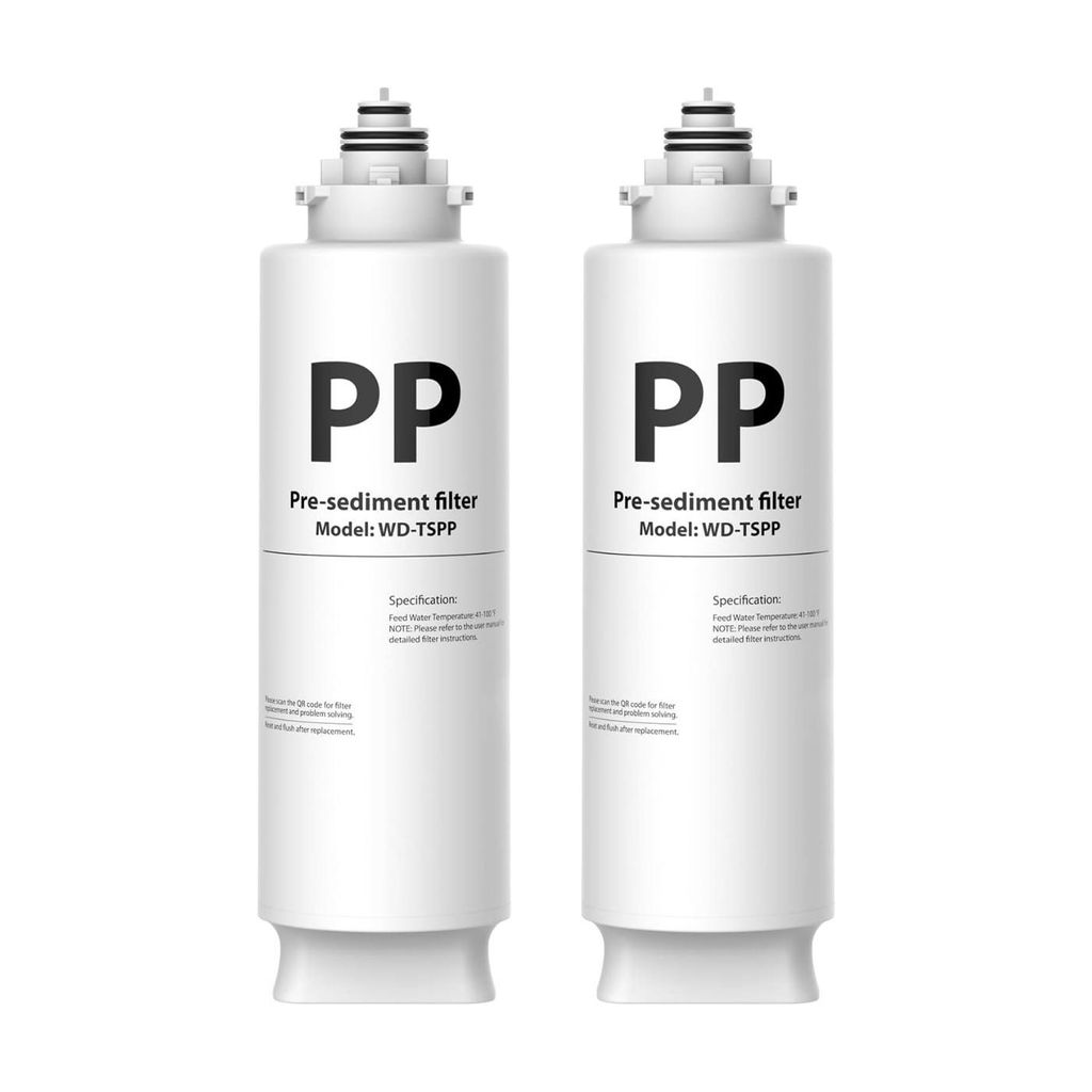 Two identical water filters are shown against a white background.