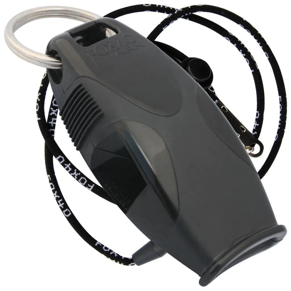 Sifflet de Sécurité Fox 40 Sharx Professionnel avec Ligne de Cou Noire
