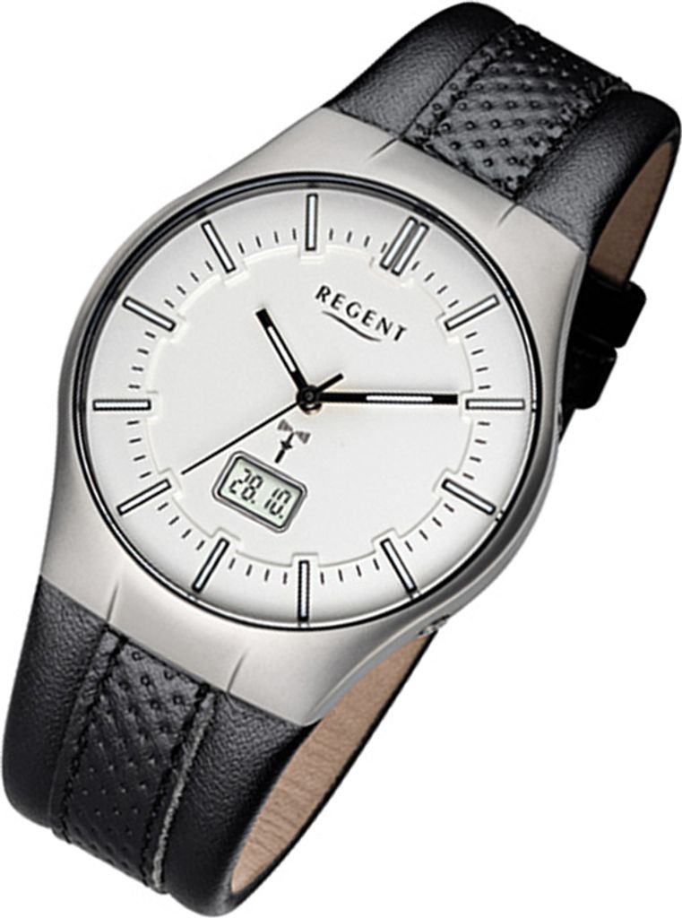 Regent Armbanduhr schwarz FR-217 Herren Produktbild 