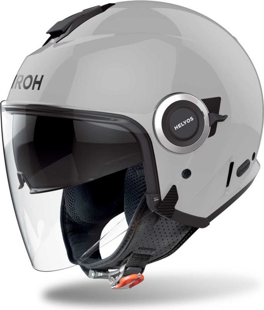 Open-Face Helm Crosshelm Schutzhelm Quad Airoh Helyos Grau mit Visier Größe XL