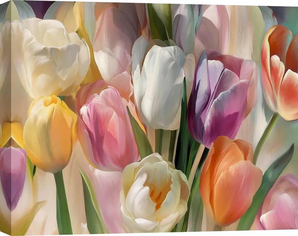 Quadri Fiori su Tela: I bellissimi tulipani di Luca Villa - 60x40 cm