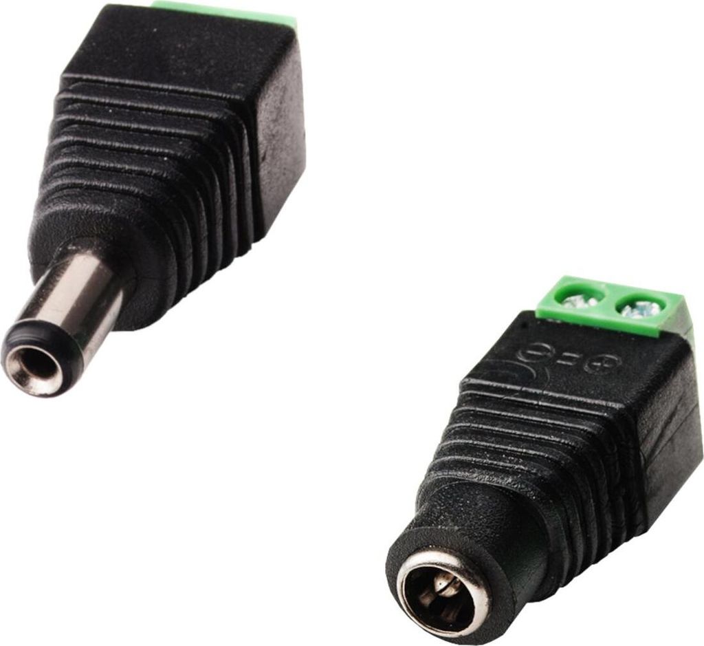 DC BNC Cinch Klinke Steckverbinder Stecker Buchse Adapter Kupplung Schraubklemme - Typ: DC - Variante: DC Stecker + DC Buchse - Menge: 1 x Stecker ...