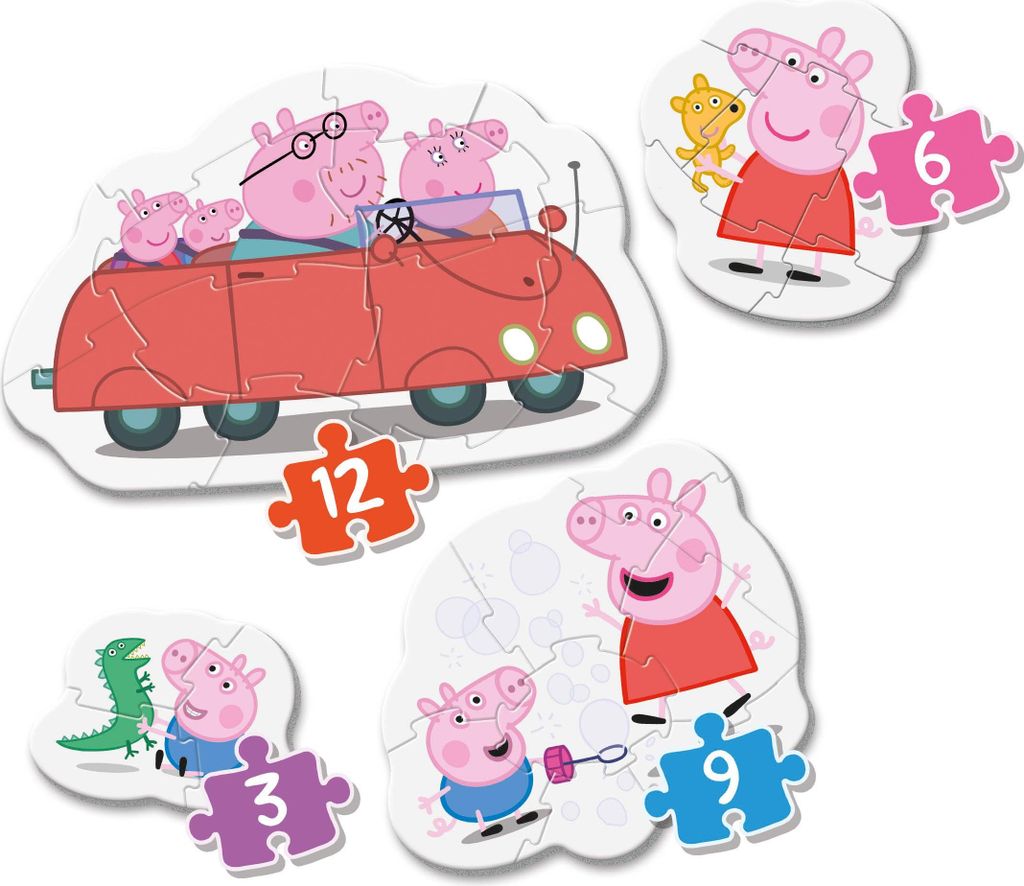Puzzle Super Color Świnka Peppa 4 układanki Zdjęcie produktu 