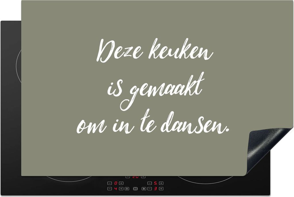 KitchenYeah Herdabdeckplatte Diese Küche ist zum Tanzen gemacht - Sprichwörter - Zitate , 80x52cm, Küche Deko, Glaskeramikfeld Herdabdeckung, ...