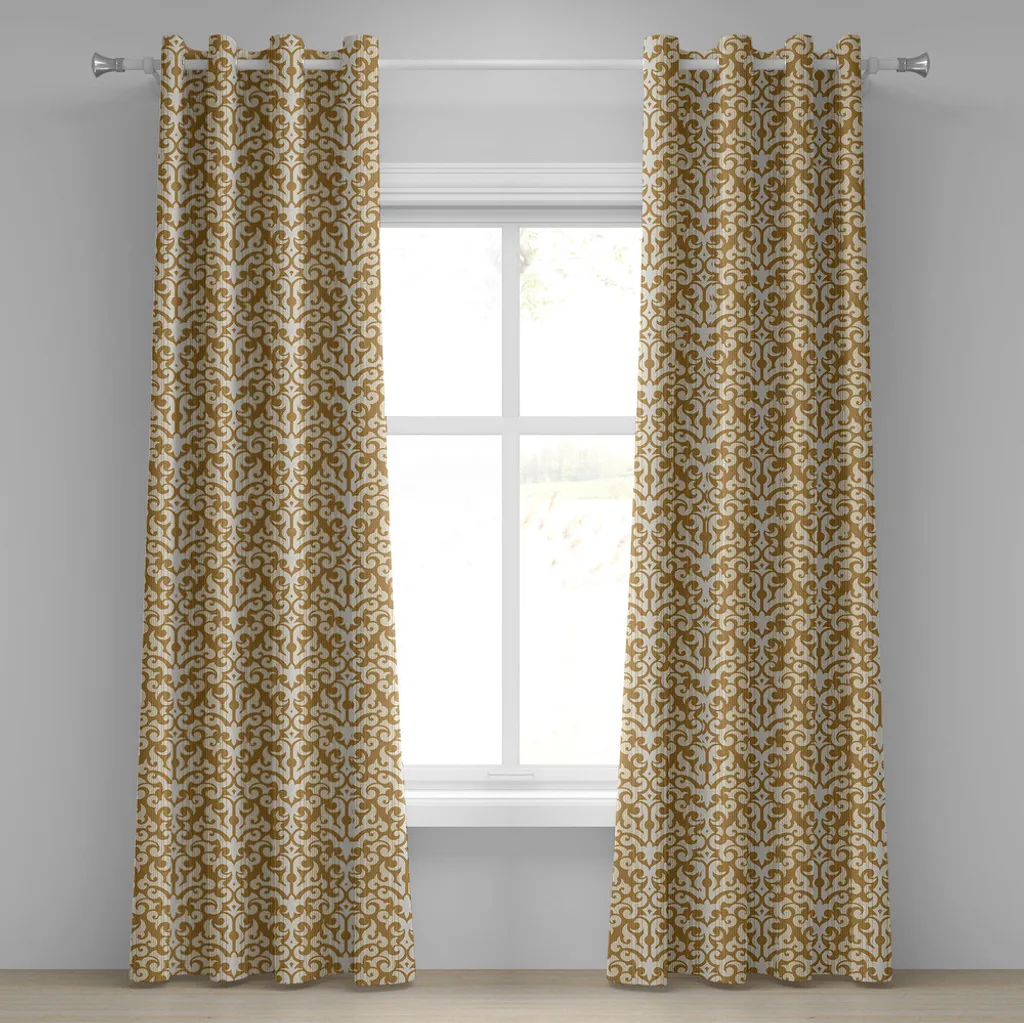 Rideaux salon 280x175 cm pour ambiance zen et décorative crème