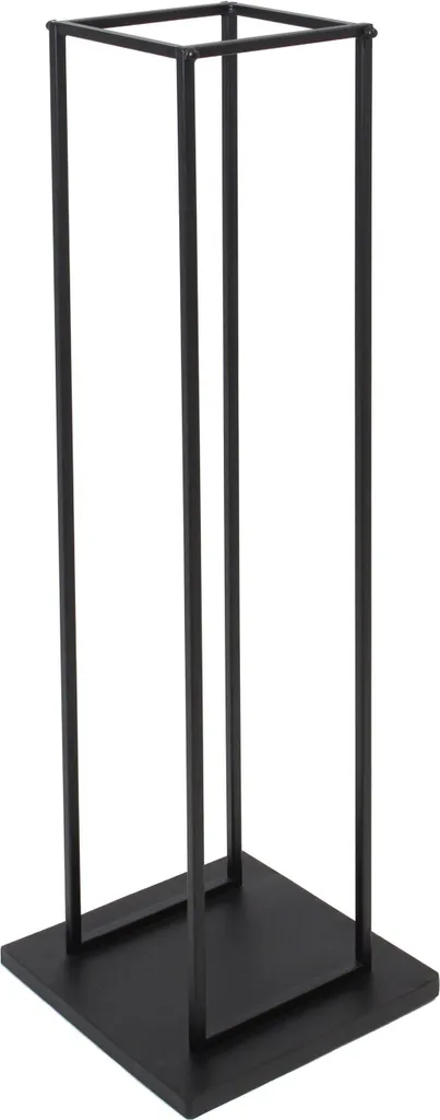 Support de bois intérieur pour cheminée en métal noir - Stockage pratique