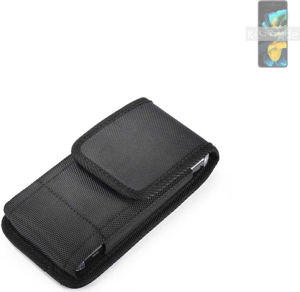 Holster Gürteltasche kompatibel mit Huawei Pocket S Holster Gürtel Tasche wasserabweisend Handy Hülle Schutz Hülle Outdoor schwarz K-S-Trade