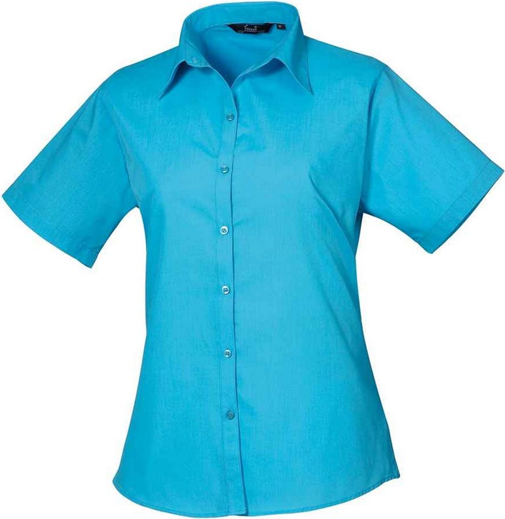 Premier - Bluse für Damen kurzärmlig PC5624 (52 DE) (Türkis)