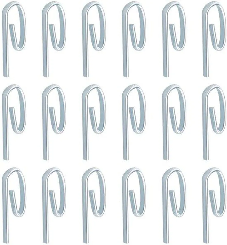 Crochets à rideaux en métal solides lot de 100 pièces nickelé 30mm